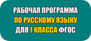 рабочая программа по русскому языку 1 класс ФГОС 2022-2023 год