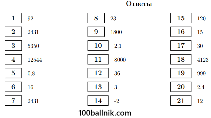 ответы для 957 варианта егэ 2025 база