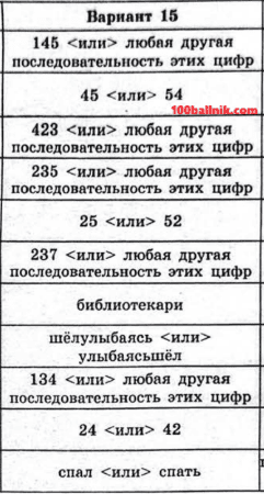 ответы 15 вариант русский язык 9 класс