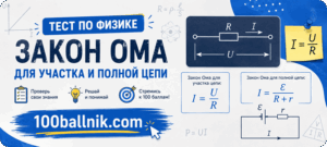 тест по физике 8 10 класс на тему закон ома