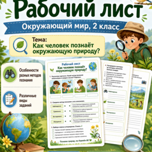 Как человек познаёт окружающую природу рабочий лист 2 класс