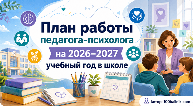 план работы педагога психолога 2026-2027