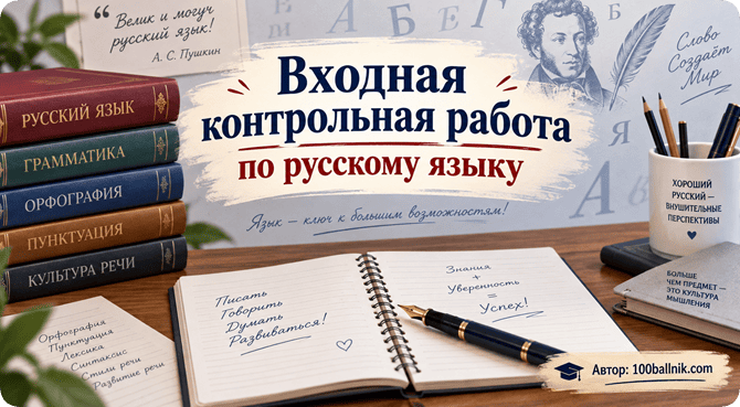 входная контрольная работа по русскому языку